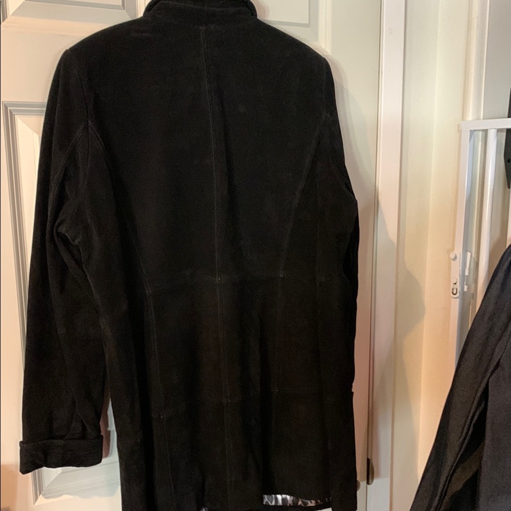 Fully lined suede jacket.